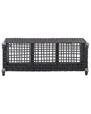 Blumenkübel BELLIS 82 cm Polyrattan Schwarz_914416