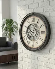 Wanduhr BORNOS 50 cm Schwarz_1032714