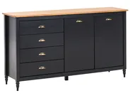 2 Door Sideboard SHILLINGTON Pine Wood Black_966274