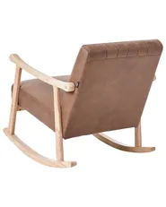 Schaukelsessel LEKNES Kunstleder Braun_1061404