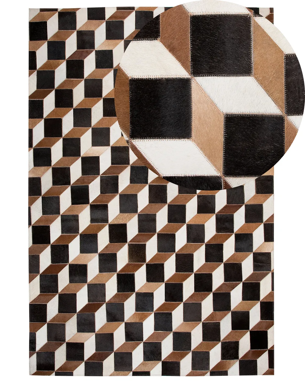 Rug ALPKOY Brown 140 x 200 cm Leather