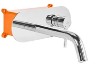 Wandmontierte Waschtischarmatur GUAIBA Messing Silber_995821