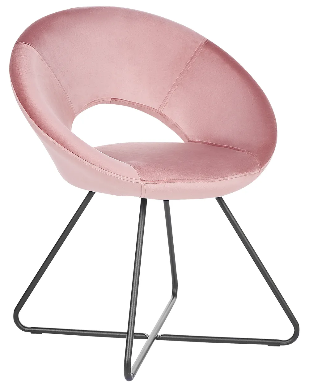 Esszimmerstuhl RACHEL Samtstoff Rosa