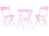 Bistro Set klappbar FIORI Metall Rosa