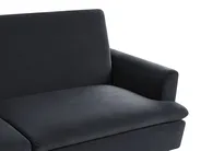 Sofa Bed 3 Seater VETTRE Velvet Black_787979