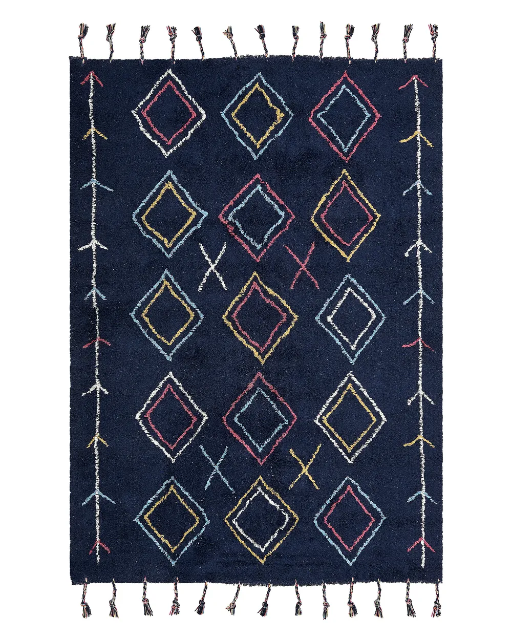 Teppich CORUM Schwarz 140 x 200 cm Baumwolle