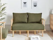 Sofa 2 Seater ASKER Boucle Dark Green_932565