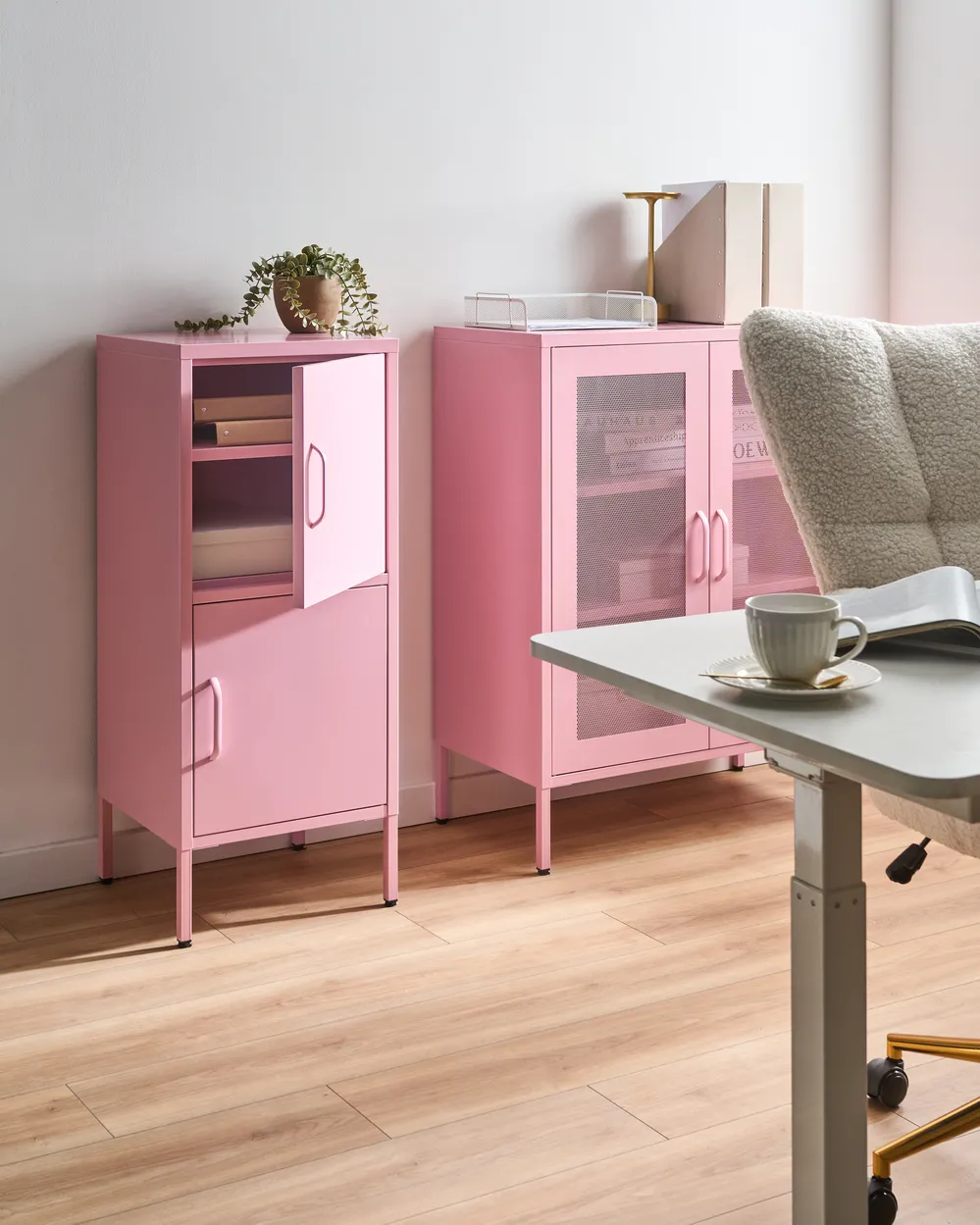 Büroschrank HURON Metall Rosa_1067880