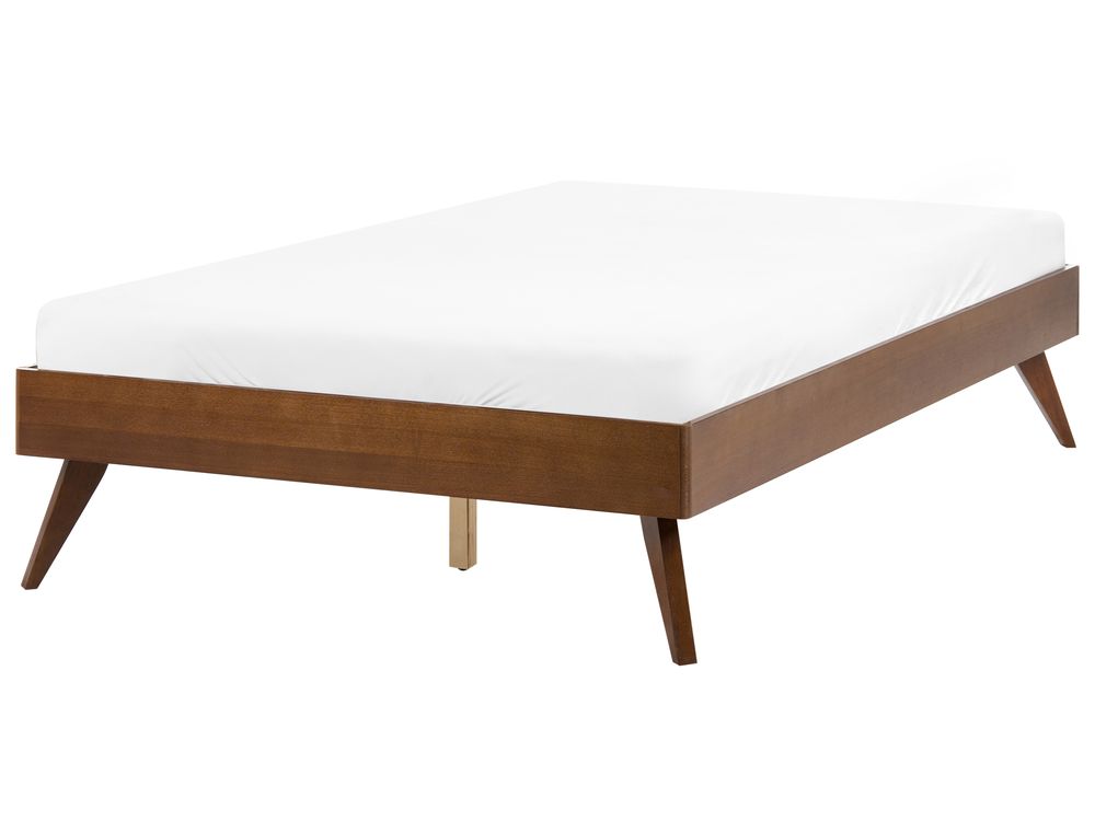 Bed without Headboard BERRIC 120 x 200 cm (EU Small Double) Dark Ash Wood