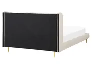 Postelja Žamet FORBACH 160 x 200 cm Bež_843879