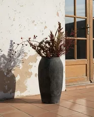 Blumenvase ARGINO 50 cm Grau_1032487