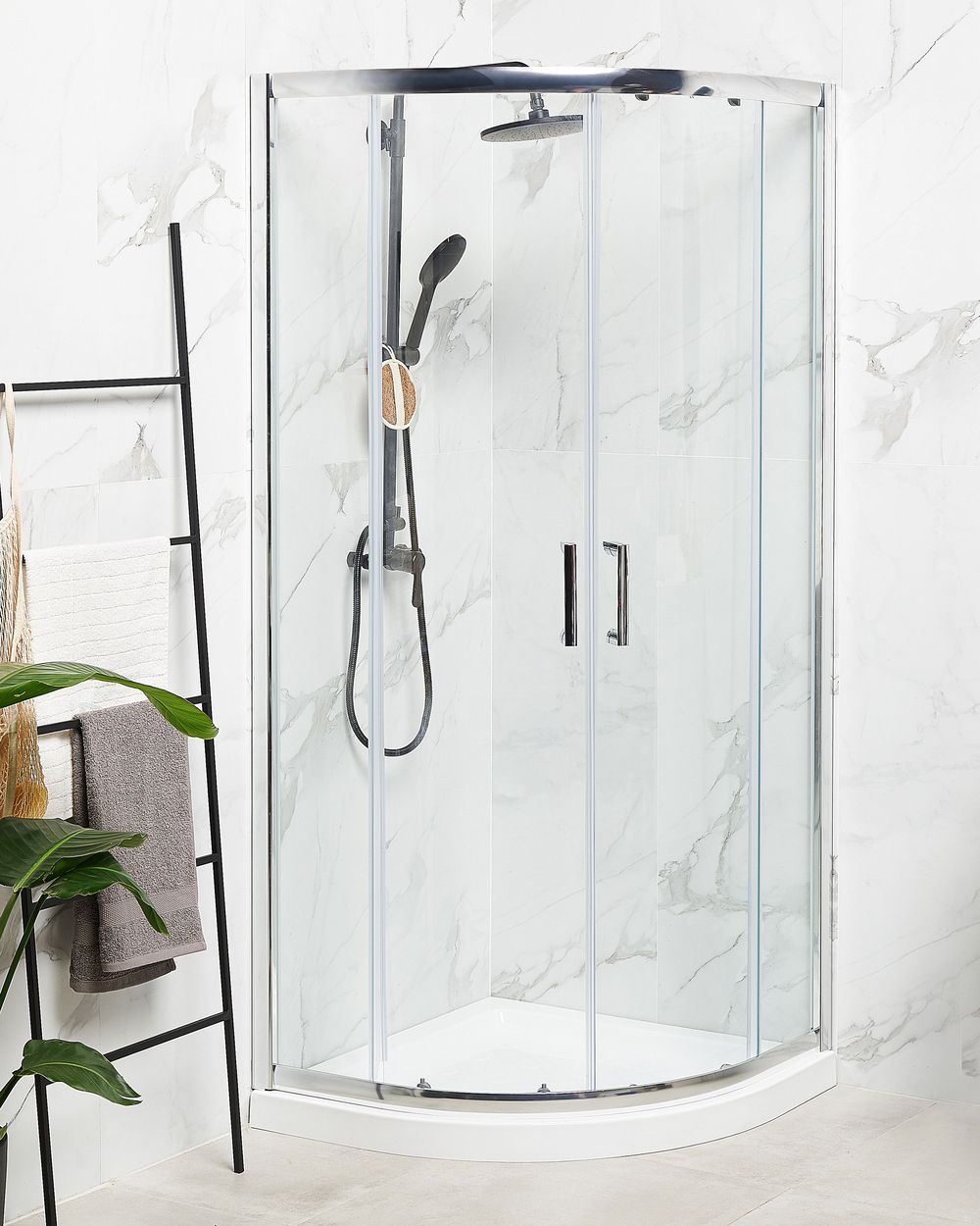 Shower Enclosure JUKATAN II 800 x 800 x 1850 mm Silver