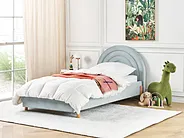 Kids Bed Velvet ANET 90 x 200 cm (EU Single) Light Blue_1154207