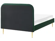 Bett mit Lattenrost Samtstoff FLAYAT 120 x 200 cm Dunkelgrün_1024380