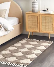 Rug SINOP Beige 80 x 150 cm Cotton_839723