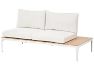 Garten Ecksofa mit Tisch 5-Sitzer POSITANO Cremeweiß_998804
