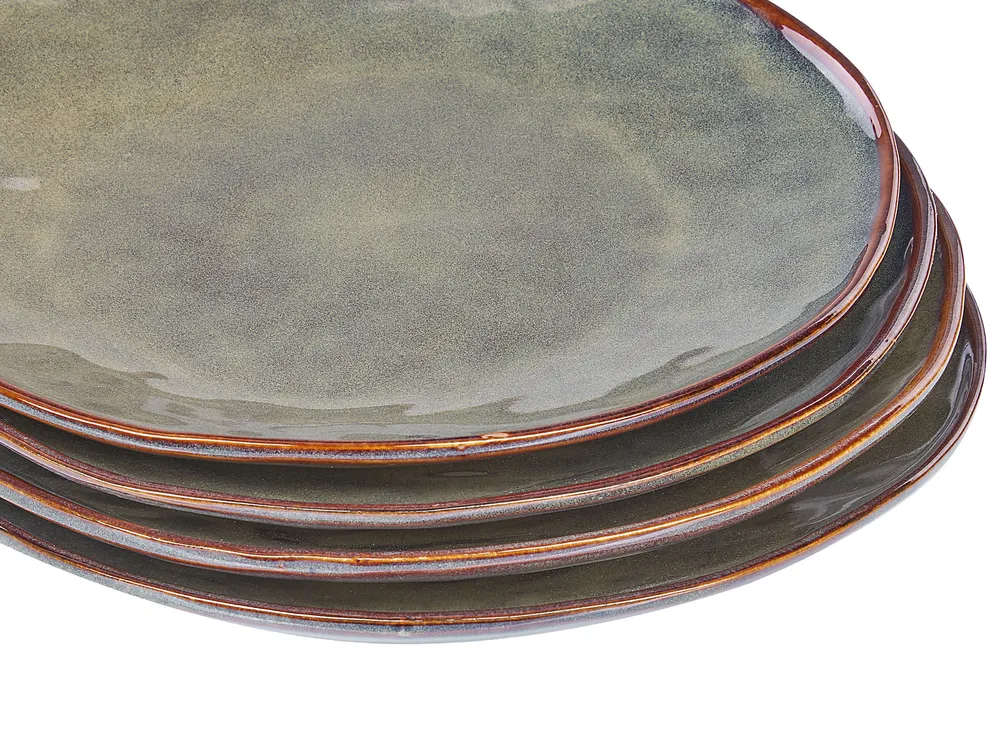 Tafelservice 16-teilig THYME Steinzeug Dunkelgrün_863190
