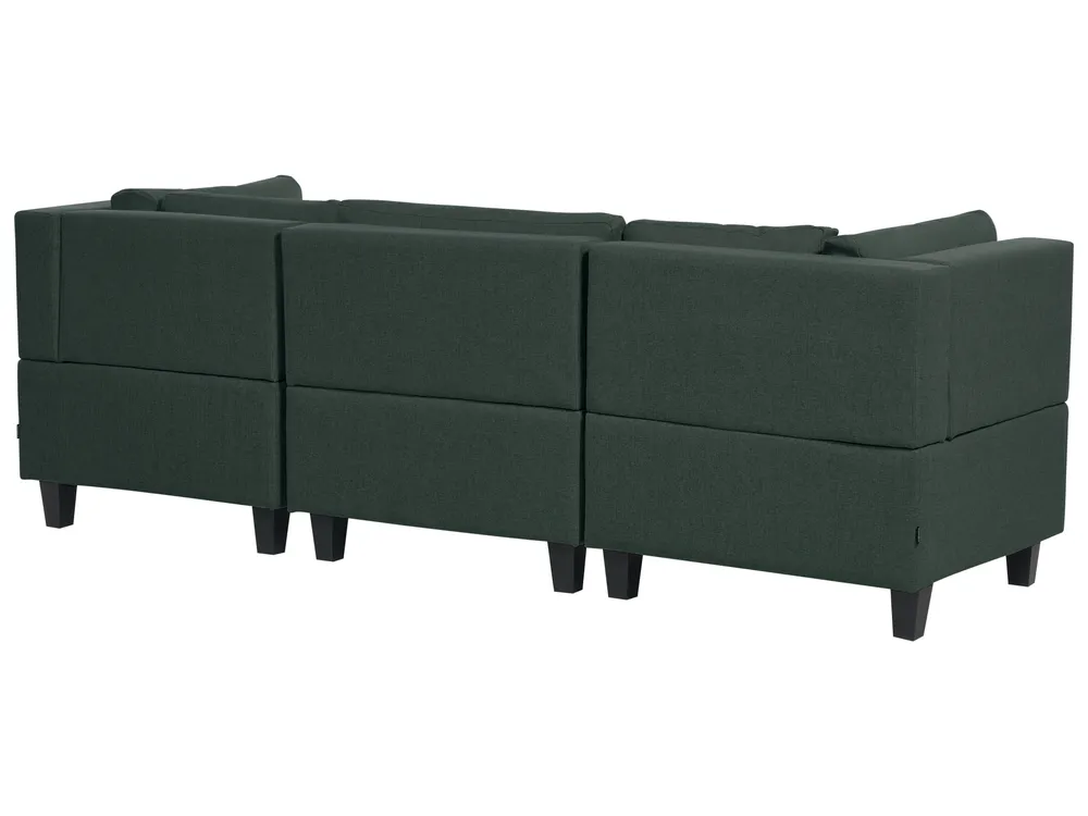Modulaire bank 3-zits UNSTAD Stof Donkergroen_893362