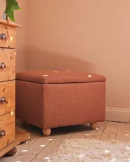 Storage Pouffe FERNDALE Fabric Golden Brown_1165942