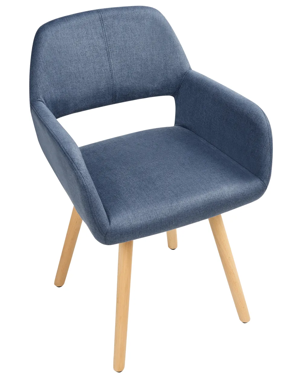 Set of 2 Dining Chairs CHICAGO Fabric Navy Blue_696140