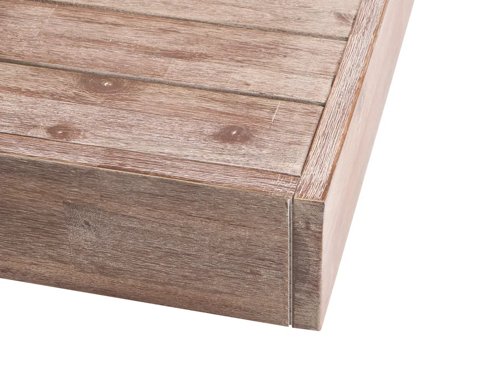 Garten Ecksofa 5-Sitzer MARETTIMO zertifiziertes Akazienholz Rot linksseitig_1081700