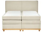Boxspringbett mit Stauraum DYNASTY Stoff Beige 160 x 200 cm_873555