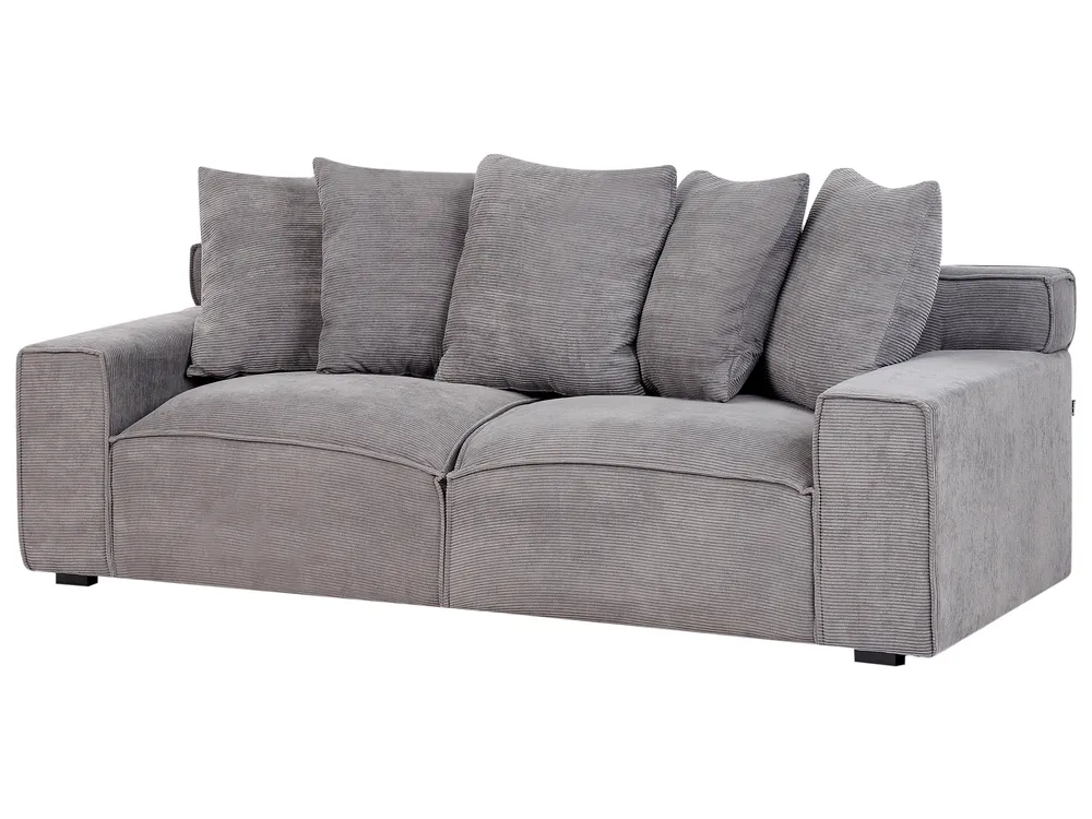 Sofa 3-Sitzer VISKAN Cord Dunkelgrau_811652