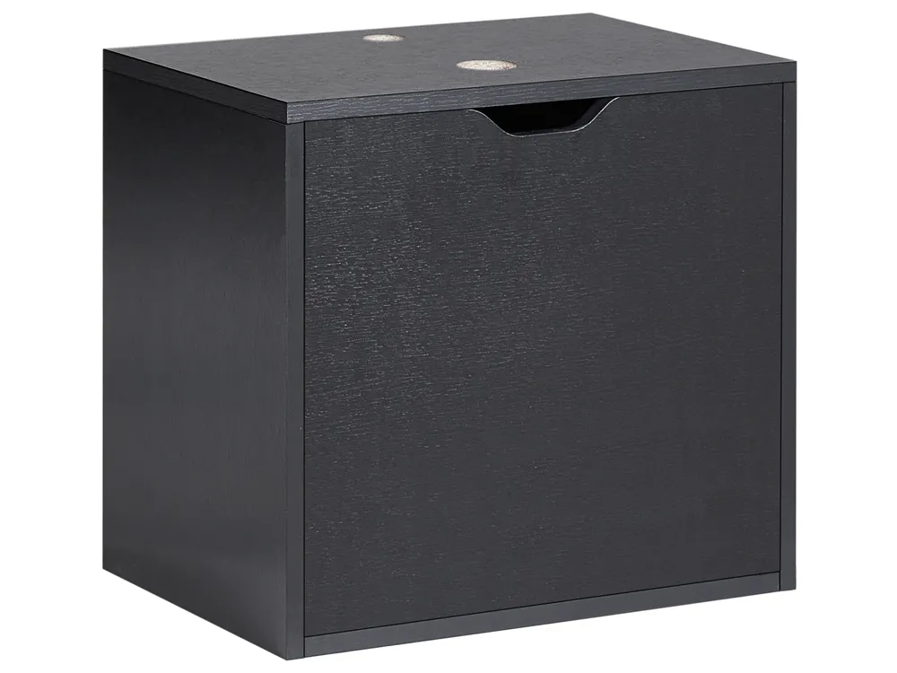 Wandmontierter Waschbeckenunterschrank SUZANO 45 cm Schwarz