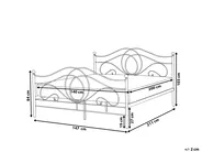 Bett mit Lattenrost Metall LYRA 140 x 200 cm Hellbeige_1162017