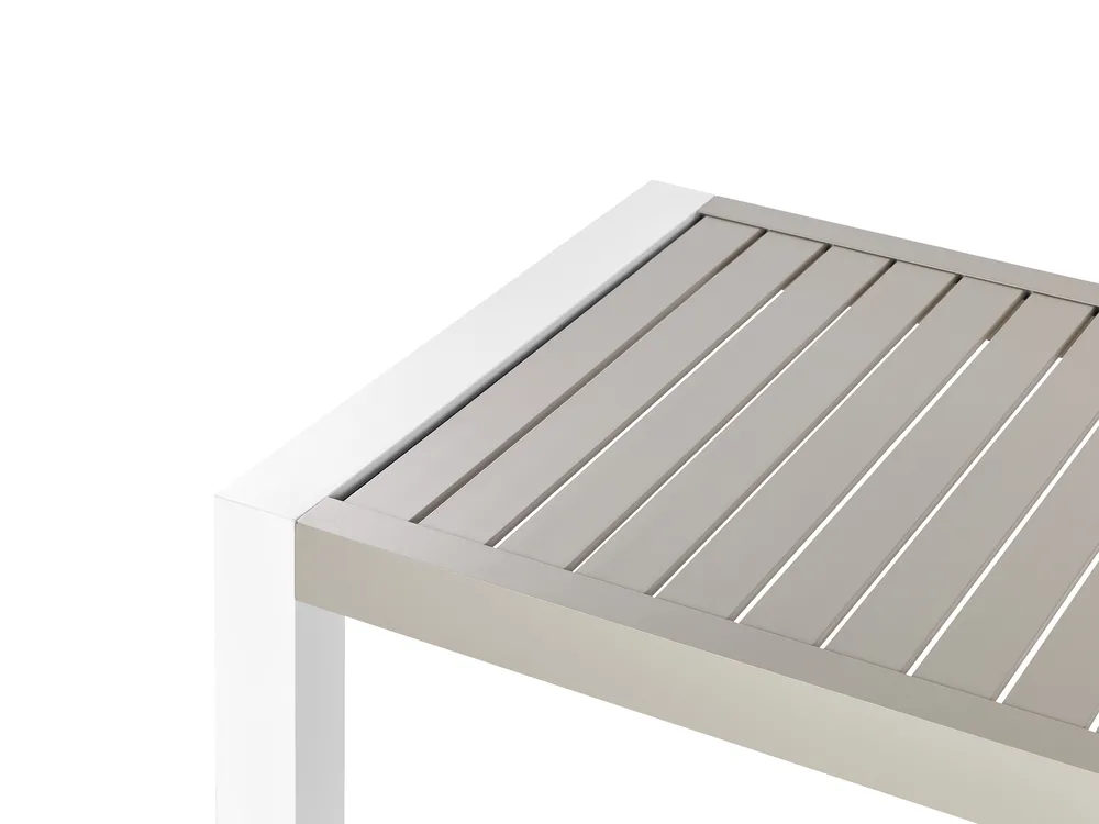 Gartentisch CASTELLA 120 cm 70 cm Metall Taupe_930543