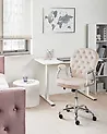 Schreibtischstuhl PRINCESS Samtstoff Beige