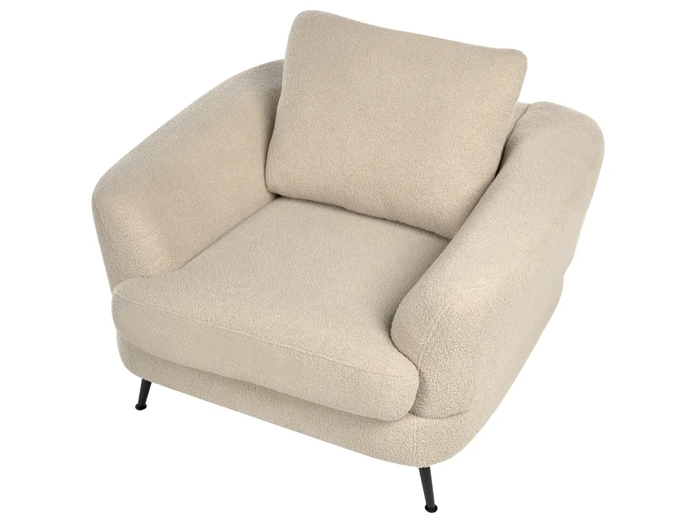 Living Room Set 3 Seater KJAER Boucle Light Beige_1006776