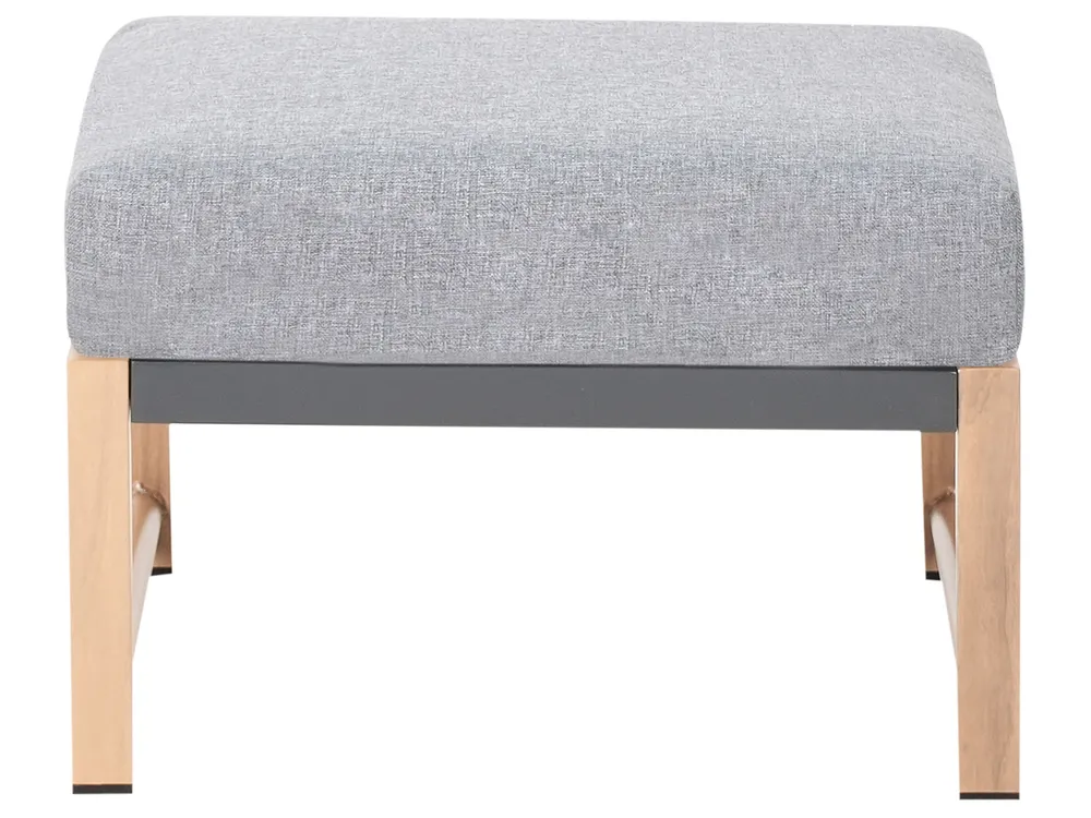 Lounge Set mit Tisch und Ottomane 5-Sitzer NOLA Metall Grau_998381