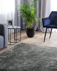 Shaggy Rug DEMRE Dark Grey 140 x 200 cm_683514