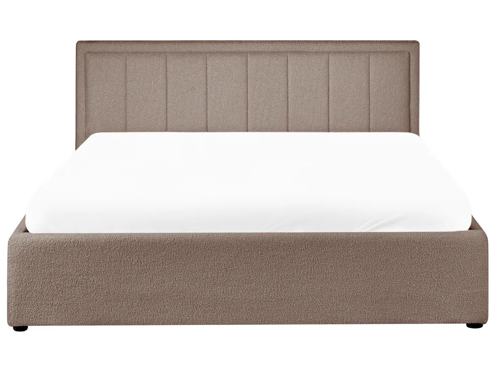 Ottoman Bed MONTLAUR Boucle Taupe 160 x 200 cm (EU King Size)_958602