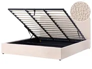 Bett mit Stauraum NANTERRE Bouclé Beige 180 x 200 cm_1019648