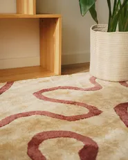 Teppich KAPPAR Beige 160 x 230 cm Viskose_1012395