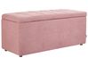Ottomane mit Stauraum OREM Stoff Rosa