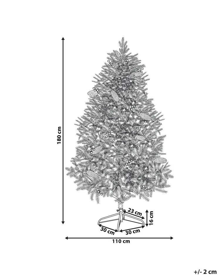 Albero di natale Slim "Kentucky" in PVC di Altissima Qualità per
