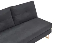Sofa Bed 3 Seater JERSLEV Fabric Black_1013012
