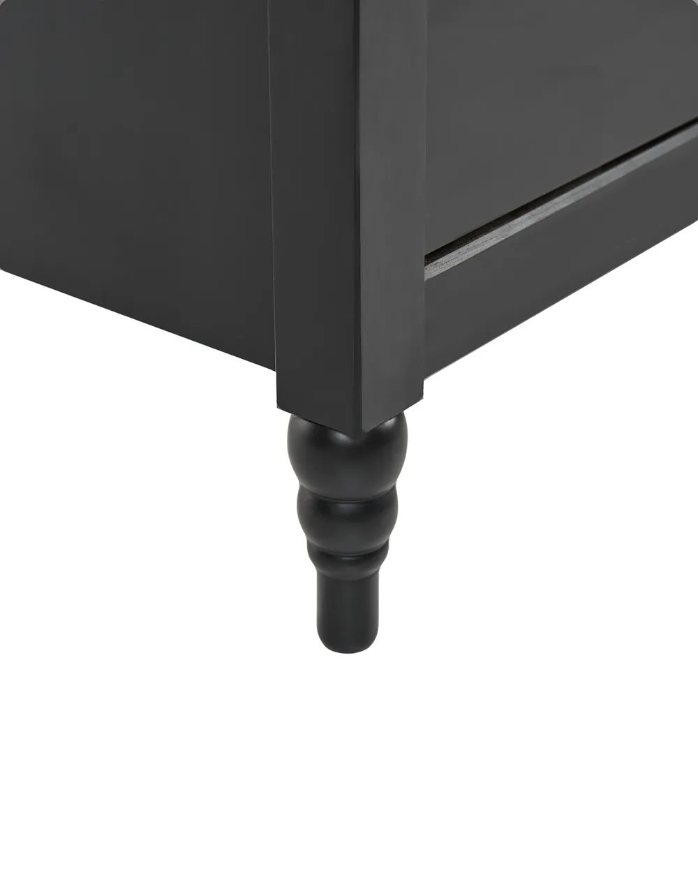 2 Drawer Bedside Table SHILLINGTON Pine Wood Black_942859