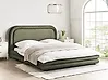 Waterbed Faux Linen LAVARDENS 160 x 200 cm (EU King Size) Green