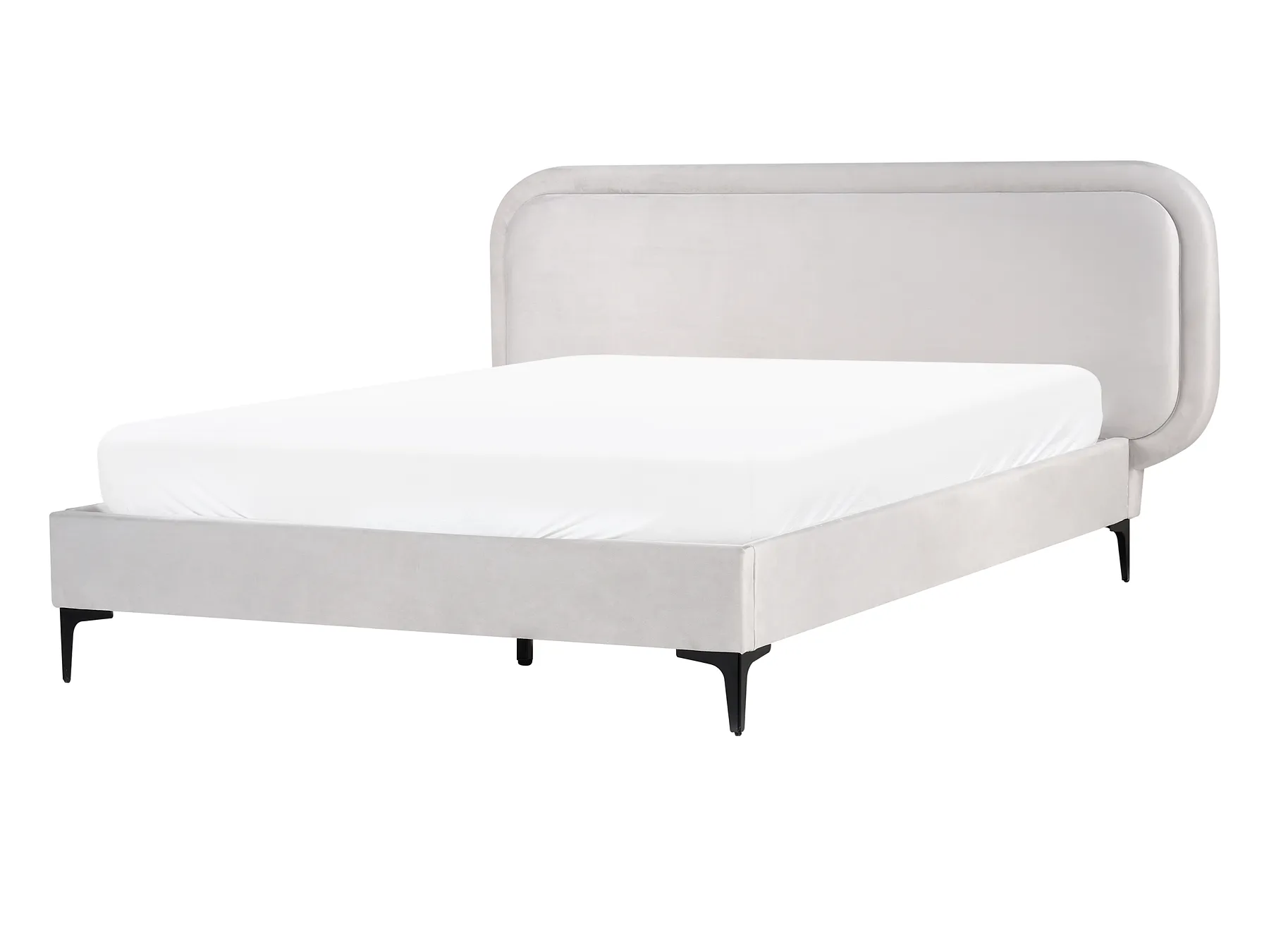 Bed Velvet SUZETTE 140 x 200 cm (EU Double) Light Grey_989467