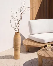 Dekovase PREMANA 55 cm Rattan Naturfarben_1077410