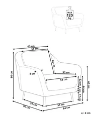 Armchair EIBY Chenille White_1004310