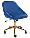 Schreibtischstuhl BARDSDALE Samtstoff Marineblau