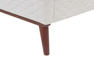 Bett mit Lattenrost Samtstoff BAYONNE 90 x 200 cm Cremeweiß_901312