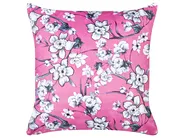 Set of 2 Decorative Cushions KOELERIA 45 x 45 cm Velvet Fuchsia Pink Floral Pattern_914089