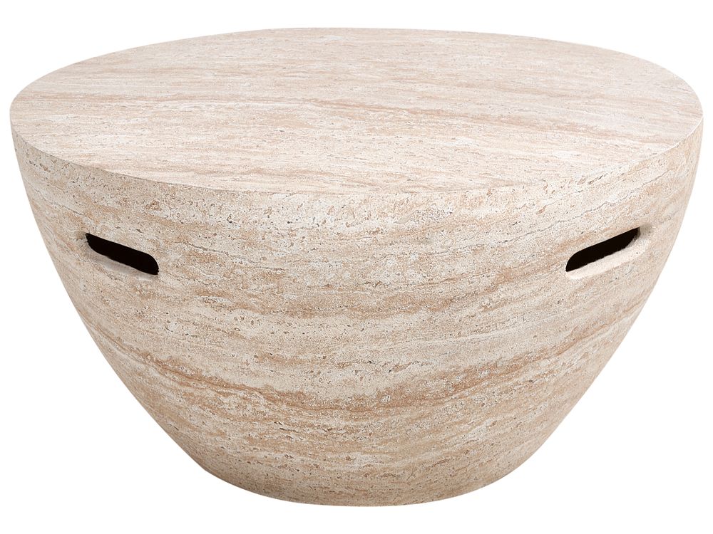 Table basse VICARELLO 68 cm 68 cm Effet travertin