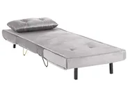 1-Sitzer Schlafsofa VESTFOLD Samtstoff Grau_808680
